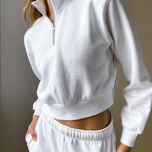Aritzia TNA Cozy As Fleece, quarter-zip sweatshirt